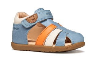 GEOX sandały B254VA 0CL78 CE42T SKY/ORANGE (21-24)